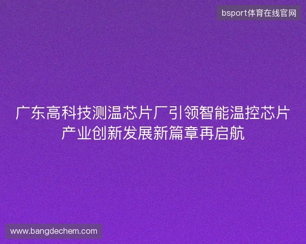 广东高科技测温芯片厂引领智能温控芯片产业创新发展新篇章再启航 广东高科技测温芯片厂引领智能温控芯片产业创新发展新篇章再启航